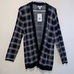 NWT Croft & Barrow Classic Cardigan - open front Size Petite Large